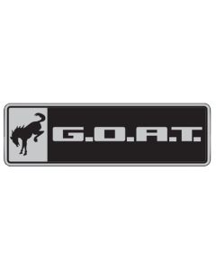Ford Racing Bronco/Bronco Sport G.O.A.T. Badge - Black/Chrome - M-1447-GOAT