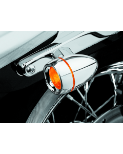 Kuryakyn Deep Dish Bezel With Amber Lens Chrome - 2108