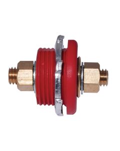 Moroso Thru-Panel Connector - Red - Single - 74144