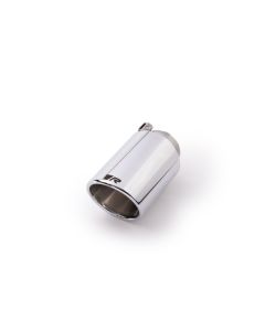 Remus Stainless Steel 102mm Angled Rolled Edge Chrome w/Adjustable Clamp Tail Pipe (Single) - 0006 70SR