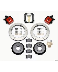 Wilwood Combination Parking Brake Rear Kit 12.88in Red Mustang 94-04 - 140-10158-R