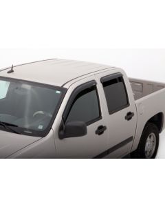 AVS 04-12 Chevy Colorado Crew Cab Ventvisor Outside Mount Window Deflectors 4pc - Smoke - 94133