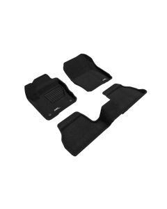 3D Maxpider 12-18 Ford Focus Elegant Floor Mat- Black 1St Row 2Nd Row - L1FR02904709