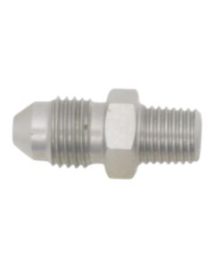 DeatschWerks 3AN Male Flare to 1/16in NPT Male - Anodized Stainless Steel - 6-02-0907