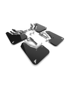 Rally Armor 2025 Hyundai Ioniq 5 N Black UR Mud Flap Silver Battery Logo - MF117-BAT-BLK-SIL