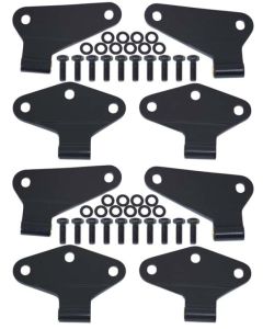 Kentrol 07-18 Jeep Wrangler JK Body Door Hinge Set 8 Pieces 4 Door - Textured Black - 80581