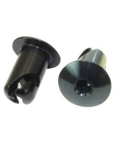 Moroso Quick Fastener - Oval Head - 7/16in x .500in - Aluminum - Black - 10 Pack - 71356