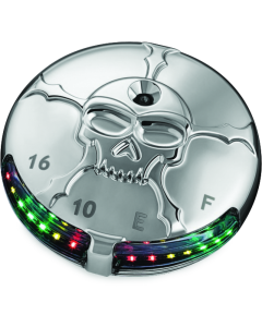 Kuryakyn Zombie Fuel & Battery Gauge Chrome - 7357