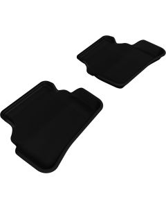 3D MAXpider 2008-2014 Mercedes-Benz C-Class Sedan W204 Kagu 2nd Row Floormats - Black - L1MB00921509