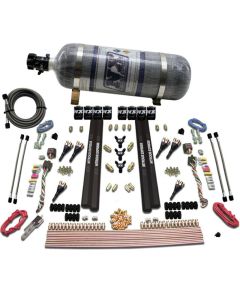 Nitrous Express 6 Cyl SX2 Dual Stage Nozzle Nitrous Kit w/12lb Bottle - 90096-12