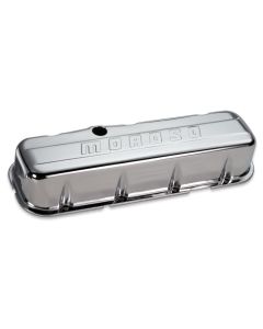 Moroso Chevrolet Big Block Valve Cover - w/Baffle - Stamped Steel Chrome Plated - Pair - 68113