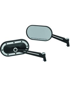 Kuryakyn Heavy Industry Mirrors Satin Black & Chrome - 1766