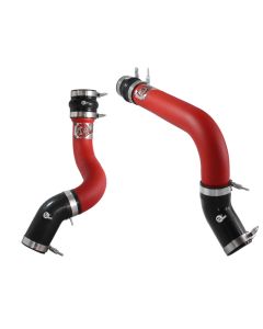 aFe BladeRunner 3in Red Intercooler Tubes Hot & Cold Side Kit for 13-14 Dodge RAM Diesel 6.7L (td) - 46-20134-R