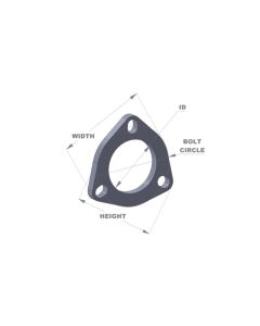 Vibrant 3-Bolt T304 SS Exhaust Flange (2.75in I.D.) - 1485S