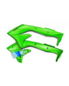 Cycra 16-18 Kawasaki KX450F Powerflow Radiator Shrouds - OEM Green - 1CYC-1867-72