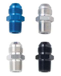 Fragola -6AN x 3/8 NPT Straight Adapter - Black - 481666-BL