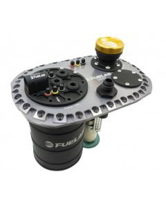 Fuelab Quick Service Surge Tank w/Bosch Lift Pump & Dual 500LPH Brushed Pumps w/Controller -Titanium - 62712-3
