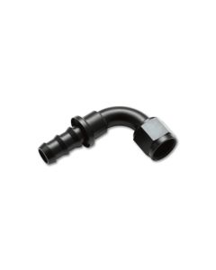 Vibrant -12AN Push-On 90 Deg Hose End Fitting - Aluminum - 22912