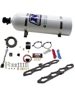 Nitrous Express 2018+ Ford 5.0L Coyote Dry Direct Port Plate System w/15lb Bottle - 20957-15