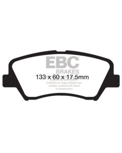 EBC 13+ Hyundai Elantra 1.8 Ultimax2 Front Brake Pads - UD1543