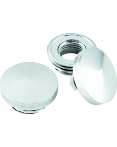 Bikers Choice 82-Up Chrome Pointed Gas Cap Set With Paint Savers - 482474