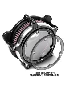 Performance Machine  Vision Air Cleaner W/Bezel - Contrast Cut - 0206-2158-BM