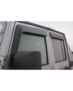 AVS 07-18 Jeep Wrangler Unlimited Ventvisor Low Profile Window Deflectors 4pc - Matte Black - 774034