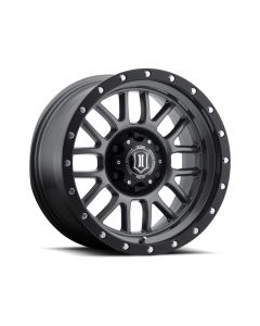 ICON Alpha 17x8.5 6x5.5 0mm Offset 4.75in BS 106.1mm Bore Gun Metal Wheel - 1217858347GM