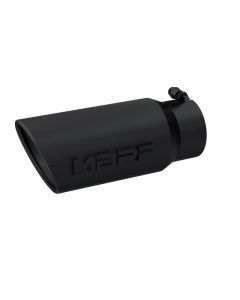 MBRP Black Coated 5" O.D. Angled Rolled End 4" Inlet 12" Length Exhaust Tip - T5051BLK