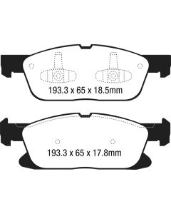 EBC 15+ Ford Edge 2.0 Turbo FWD Greenstuff Front Brake Pads - DP23046