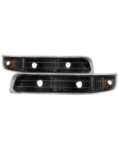 Xtune Chevy Silverado 99-02 Amber Reflector Bumper Lights Black CBL-JH-CS99-AM-BK - 5064271