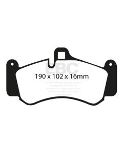 EBC 01-03 Porsche 911 (996) (Cast Iron Rotor only) 3.6 Twin Turbo GT2 Redstuff Front Brake Pads - DP31516C