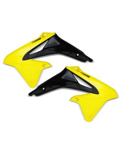 Cycra 08-17 Suzuki RMZ-450 Powerflow Radiator Shrouds - Yellow - 1CYC-1869-55