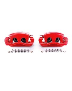 Power Stop 05-07 Ford F-250 Super Duty Rear Red Calipers w/Brackets - Pair - S4920