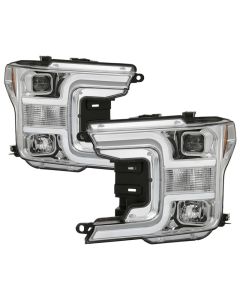 Spyder Signature Ford F150 18-19 (Halogen Model) Projector Headlights - Chrome (PRO-YD-FF15018-LB-C) - 5086617