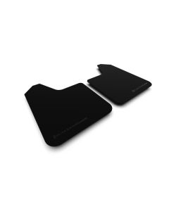 Rally Armor Universal Basic Mud Flap w/ Black Logo - Pair - MF12-BAS-BLK-LRT