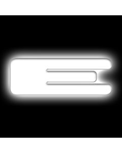 ORACLE Lighting Universal Illuminated LED Letter Badges - Matte Wht Surface Finish - E - 3140-E-001