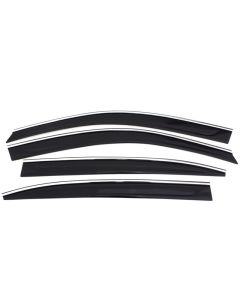 AVS 19-22 Hyundai Santa Fe Ventvisor Low Profile Window Deflectors 4pc - Chrome - 794028