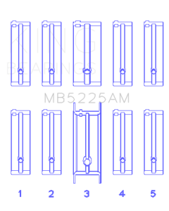 King Engine Bearings Mazda 626 F8 (Size +0.75mm) Main Bearing Set - MB5225AM0.75