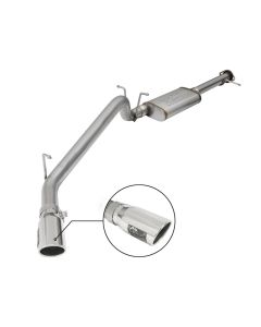 aFe Mach Force-XP Exhaust 3in CB SS 15-17 GM Colorado/Canyon 2.5L/3.6L Side Exit w/ Polished Tip - 49-44058-P