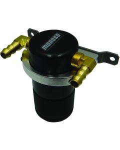 Moroso Universal Air/Oil Separator Catch Can - Small Body w/o Drain - Billet Aluminum - Black Finish - 85497