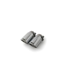 Remus Stainless Steel 84mm Angled Rolled Edge Chrome Tail Pipe Set (Pair) - 0026 55SR