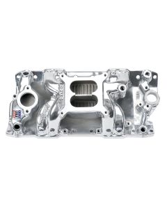 Edelbrock Polished S/B Chevy RPM Air-Gap Manifold - 75011