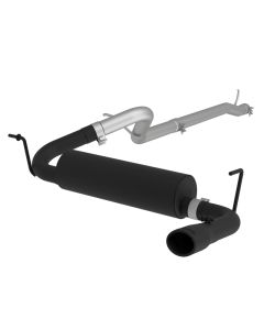 MBRP Black Coated 2.5" Catback Single Rear Exit Jeep Wrangler Rubicon JK 3.6L 2/4 Door 2012-2018- MB - S5526BLK