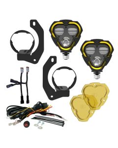 KC HiLiTES FLEX ERA 3 Dual Mode SAE Fog Lights - 2-Light Master Kit for Jeep JK/JL/JT Steel Bumpers - 97149