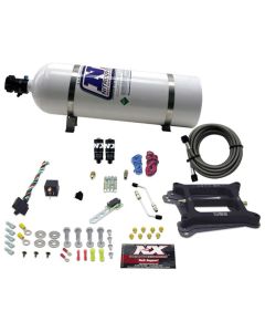 Nitrous Express 4150 Hitman Plus 4-BBL Nitrous Kit (50-200HP) w/15lb Bottle - 40041-15