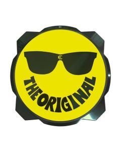KC HiLiTES 6in. Hard Cover for Gravity Pro6 LED Lights (Single) - Smiley Face- Yellow/Black KC Logo - 5114