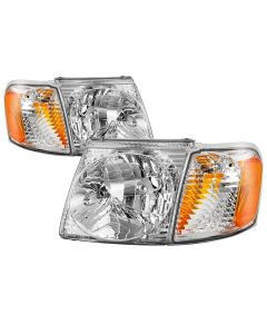 xTune 01-03 Ford Explorer Sport 4pc OEM Style Headlights w/Corners - Chrome (HD-JH-FEXP01-ST-C) - 9042621