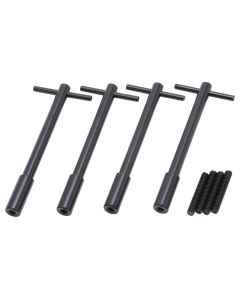 Edelbrock Vc Hold Down Kit T-Bar 1/4In-20 Thread 5In Long Black (Set of 4) - 44023