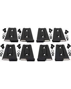 Kentrol 07-18 Jeep Wrangler JK Door Hinge Set 8 Pieces 4 Door - Powdercoat Black - 50576